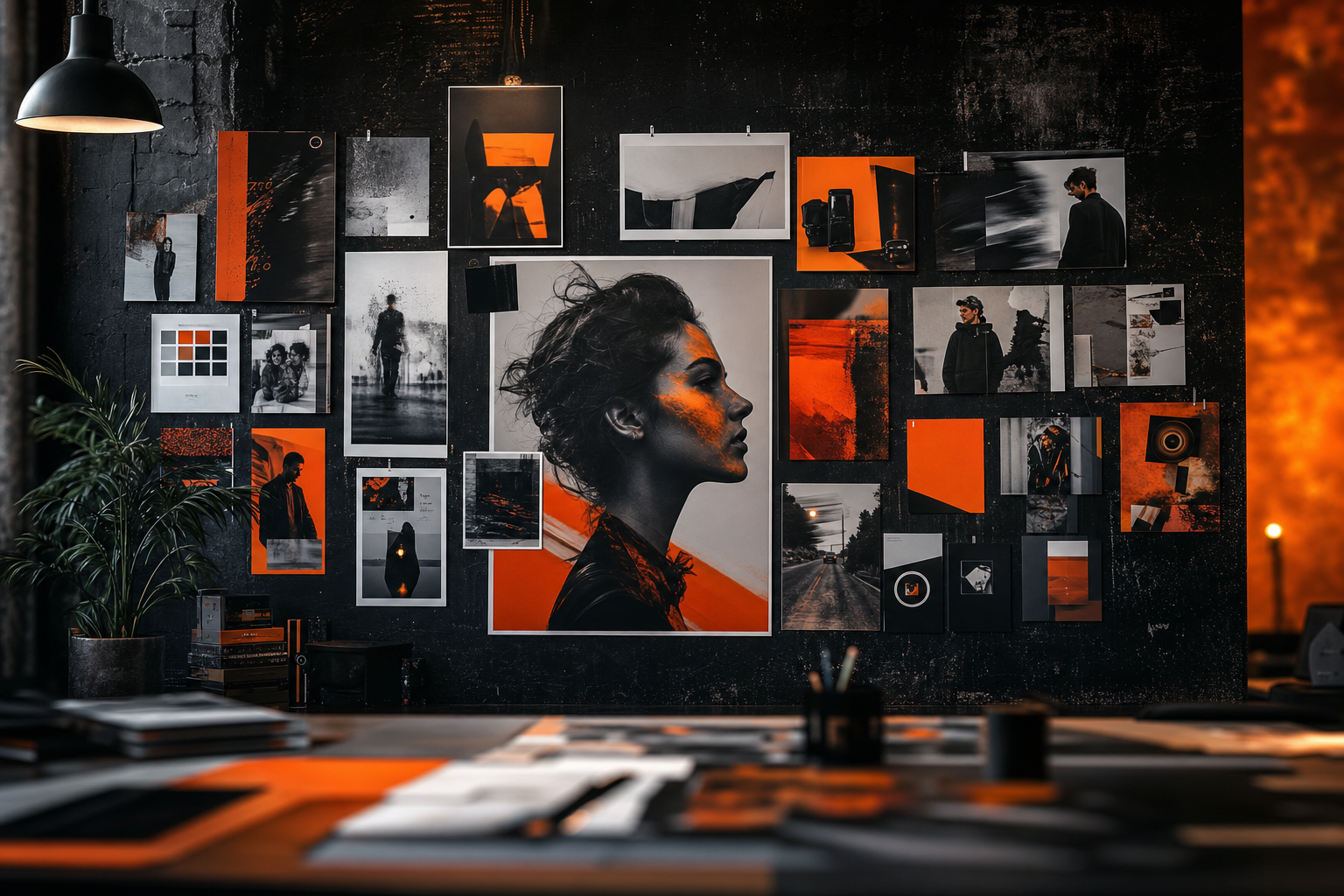 Cleo campaign boards in the studio